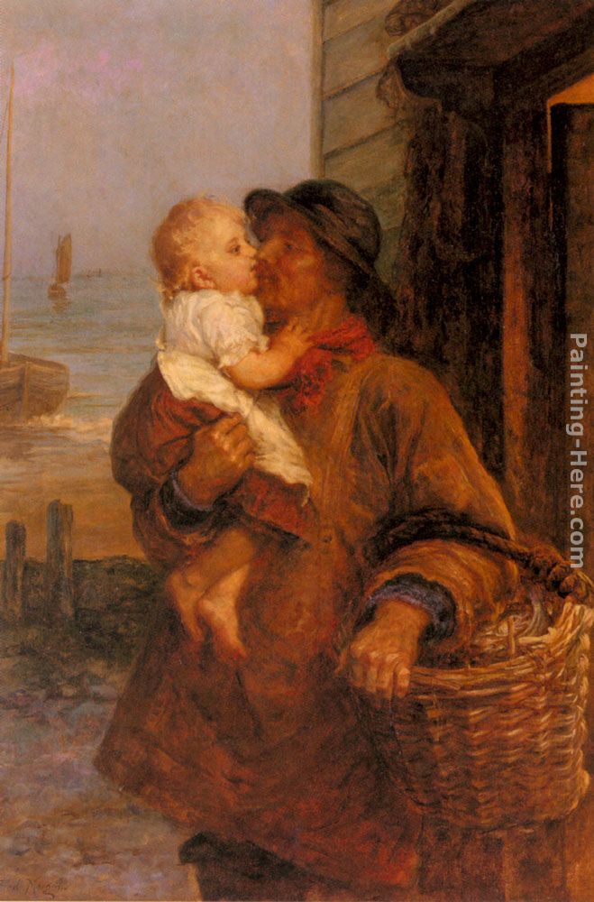 A Welcome For Daddy painting - Frederick Morgan A Welcome For Daddy art painting